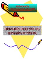 Tích hợp GD Hướng nghiệp vào môn SINH HỌC