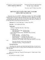 Biên bản tuyển viên chức THPT