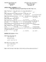 Kiểm tra Số học 6 chương I: Ôn tập và bổ túc về số tự nhiên