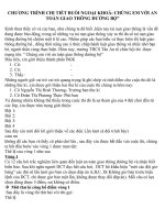 chương trình chi tiết atgt