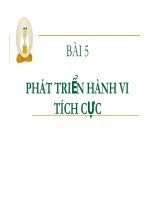 Phát triển hành vi tích cực của trẻ kt