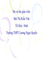 BÀI 18 VẬN CHUYỂN CHẤT QUA MÀNG