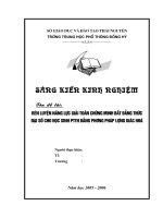 Rèn luyện năng lực giải toán THPT
