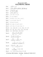 Hệ thống kiến thức thi vao THPT