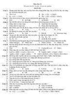 Đề kiểm tra trắc nghiệm