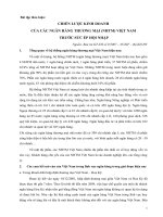 CHIẾN LƯỢC KINH DOANH CỦA CÁC NGÂN HÀNG THƯƠNG MẠI (NHTM) VIỆT NAM  TRƯỚC SỨC ÉP HỘI NHẬP