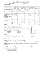 Đề thi Toán HK1 và đáp án lớp 7 (Đề 4)