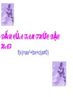 Dấu của tam thức bậc hai