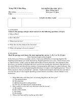 Đề thi học kỳ I.2008