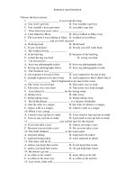 Sentence transformation: (ôn thi tốt nghiệp)