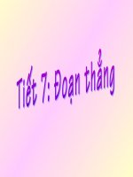 Tiết 7: Đoạn thẳng
