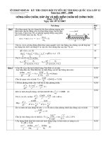 Đáp án Đề thi chọn đội tuyển Quốc gia 2007 (Nghệ An)