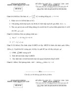 Đề thi học kỳ I - Môn Toán  12. PNL