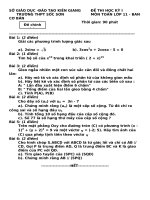 Đề thi Học kỳ I-Môn Toán 11 ban Cơ bản