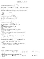 Đề toán lớp  10-2