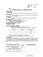 Toán 6 - tiết 58 - Tính chất của phép nhân