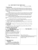 Bài 1 Chương II KHÁI NIỆM MẶT TRÒN XOAY