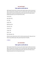 BÀI THUỐC CHỮA NGƯỜI CAO TUỔI BỊ ĐÁI SÓN