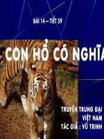 Bài 14: Con hổ có nghĩa