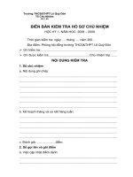 BB kiểm tra hồ sơ chủ nhiệm HKI