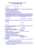 Đề kiểm tra học kỳ I - Lý 9