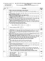 đáp án đề Sinh 10 chuyên ninh bình 2008