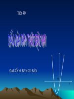 Dấu của tam thức bậc hai