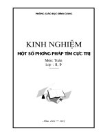 Kinh nghiệm tìm cực trị