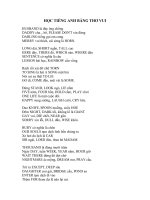 Học Tiếng Anh bằng thơ vui