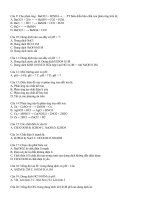 Vài câu hỏi hóa học 11