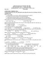 Đề kiểm tra học kỳ (chuyên ban) Đề 2