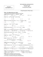 Đề thi HKII lớp 11 Môn Toán