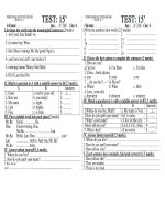 Chùm bài KT 15'' - lớp 6 só 1 (08 -09)