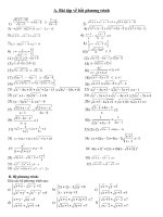 Bài tập tổng hợp về ptvà bất pt vô tỷ