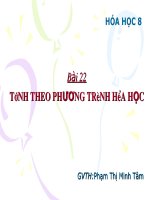 Bài 22 - Tính theo phương trình hóa học