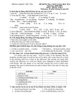 Đề + Đáp án thi kì I BẮc Giang 08-09