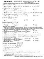 KIểm Tra Học Kỳ 1 2008-2009