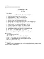 Đề kiểm tra lớp 8