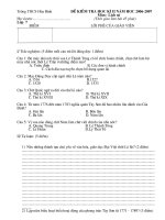 đề kiểm tra lịch sử 7