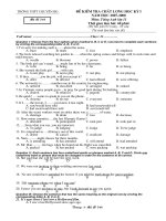 Đề kiểm tra chất lượng học kỳ