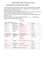 MỘT SỐ KIẾN THỨC CƠ BẢN VỀ LATEX