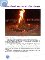 CACH TO CHUC MOT CHUONG TRINH LUA TRAI