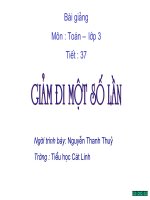 Tiết 37: Giảm đi một số lần
