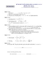 Đề thi thử Đại học khối A