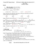 thi học kì 1 khối 11 đề chẵn cơ bản