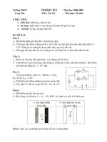 ĐỀ TỰ LUẬN THI HK I - LÍ 9 - NTK