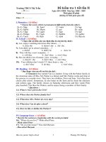 Đề kiểm Tra 1 Tiết Lần II - (2008-2009)