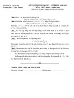 Đề kiểm tra học kỳ I lớp 11NC