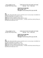 đề thi hkI địa 6