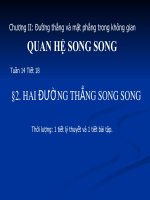 Chương II - Bài 3: Đường thẳng và mặt phẳng song song